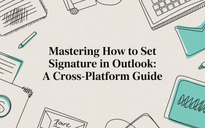 Mastering how to set signature in outlook: A Cross-Platform Guide how-to-set-signature-in-outlook-office-flatlay