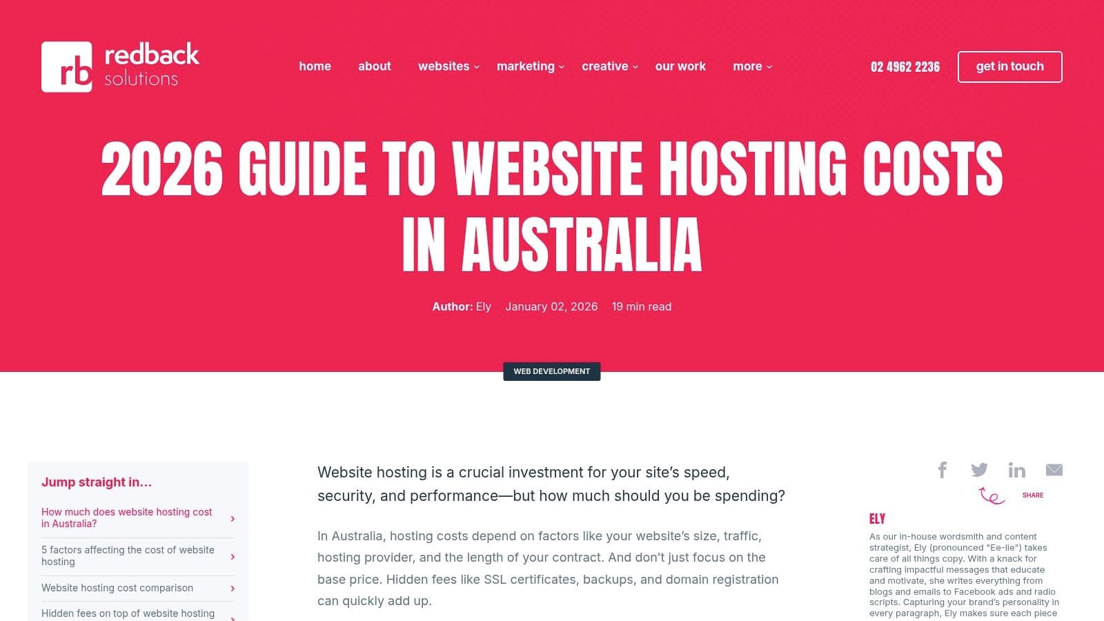 7 Hidden Costs of Budget Web Hosts in Australia for 2026 5 Redback (rb. Com. Au) – website hosting costs in australia (2026 guide)