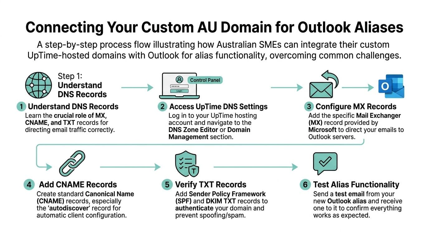 Outlook Email Alias: Your 2026 Guide for AU Businesses 6 Infographic
