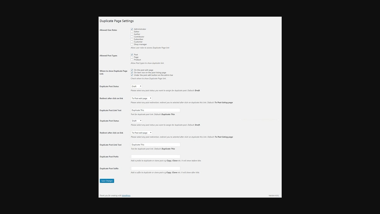 Wordpress Duplicate Page: Duplicate WordPress Page: Fast & 4 Screenshot from https://ps. W. Org/duplicate-page/assets/screenshot-2. Png? Rev=1214356