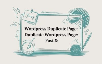 Wordpress Duplicate Page: Duplicate WordPress Page: Fast & wordpress-duplicate-page-whiteboard-illustration