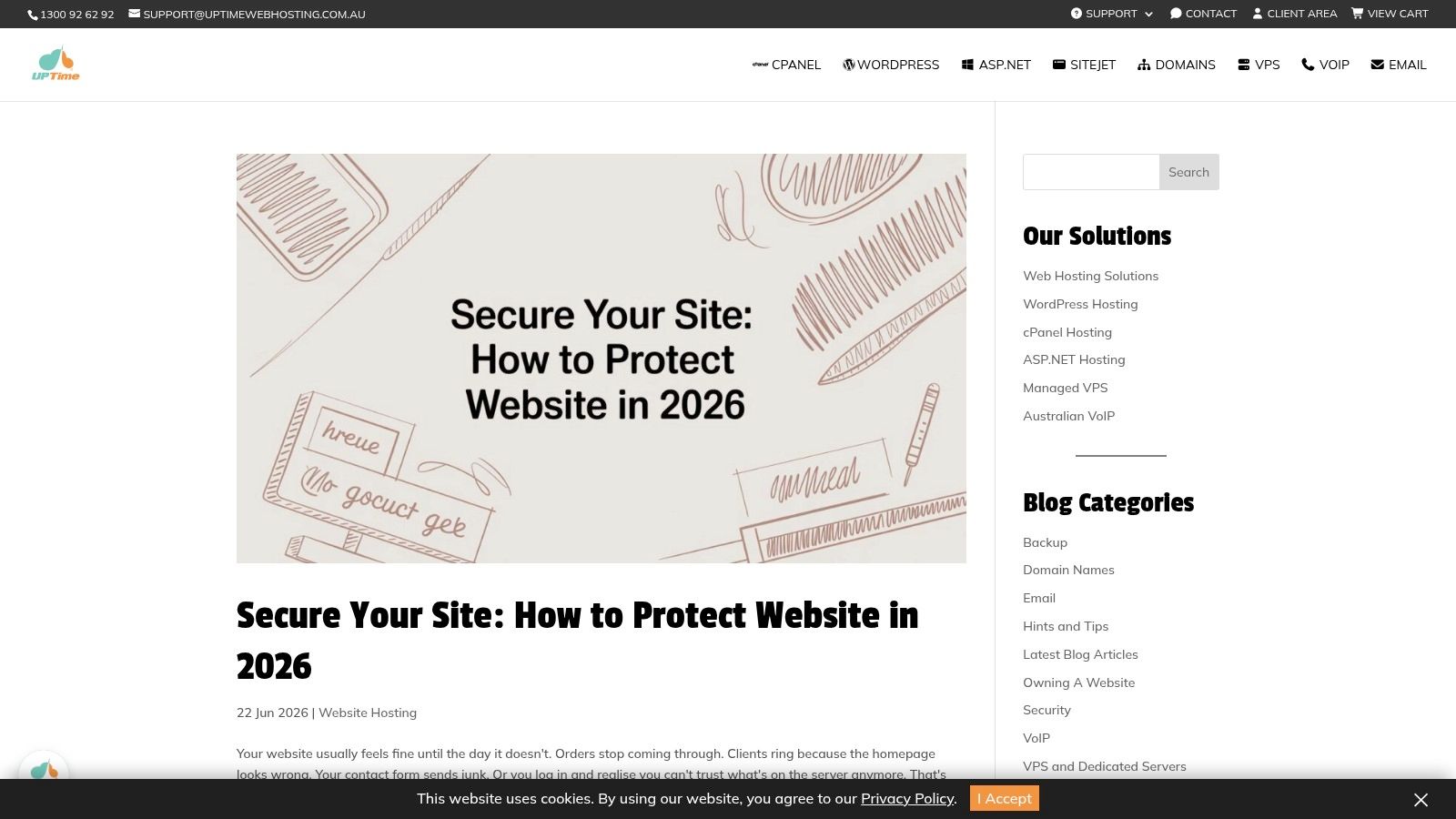 What Is Off-Site Backup? an AU Small Business Guide 8 Screenshot from https://uptimewebhosting. Com. Au/website-hosting/