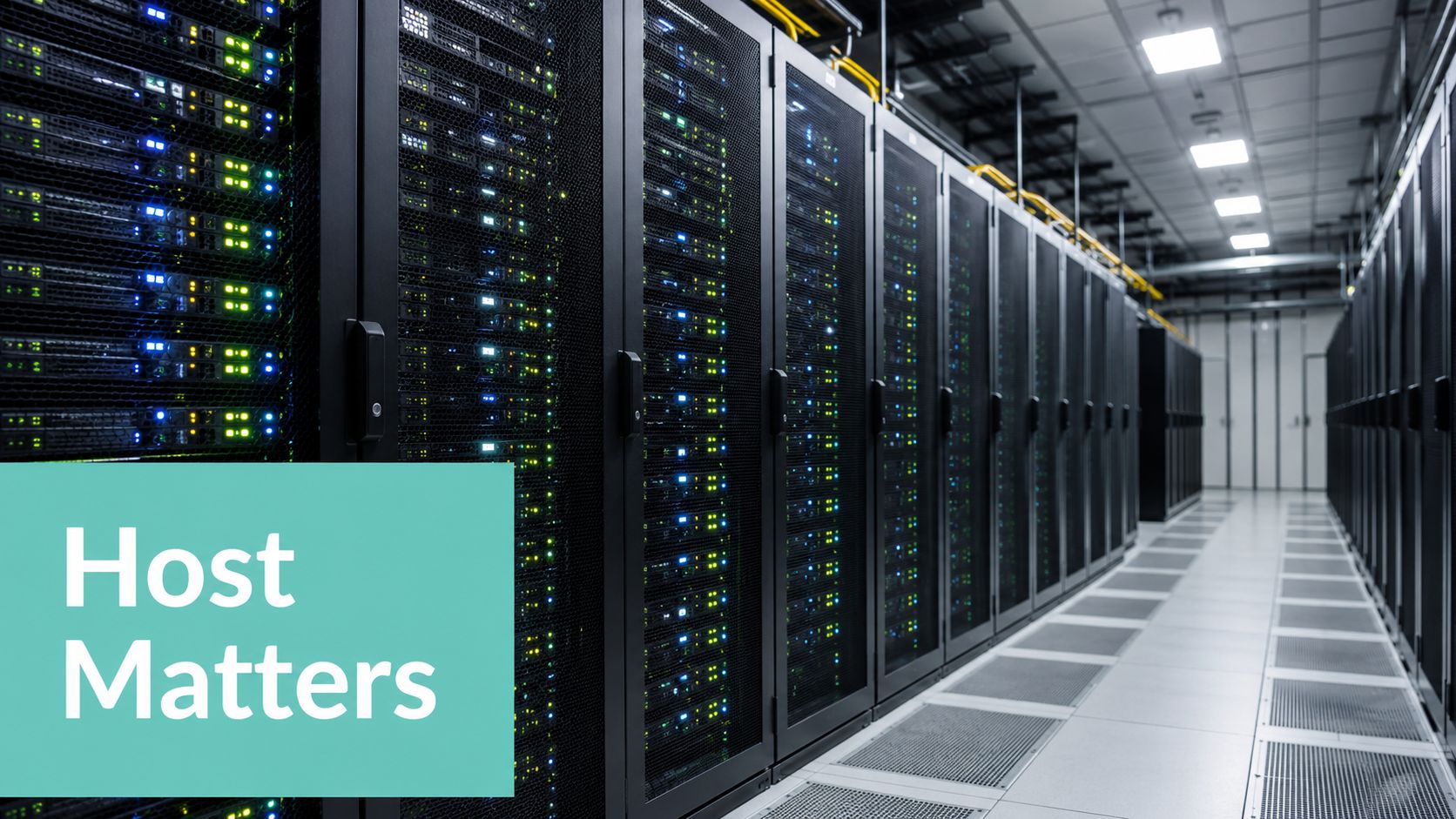What Is Disaster Recovery? a Guide for Australian SMBs 6 A modern data center server room with rows of black server racks and glowing indicator lights.