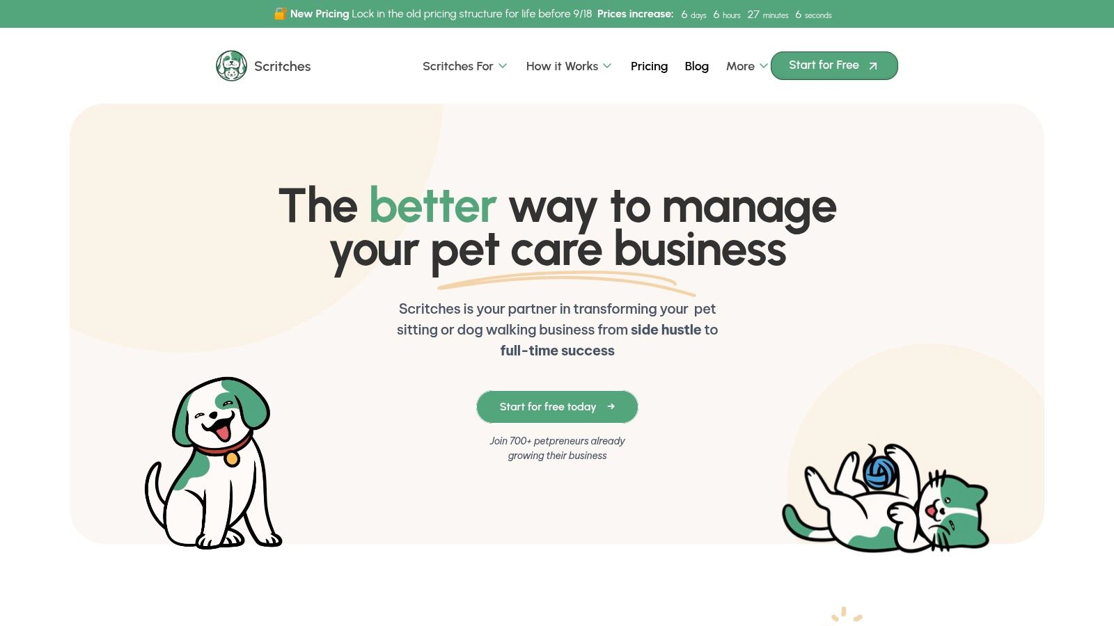 Dog Walking Software for Australian Small Businesses 5 Screenshot from https://scritches. Io
