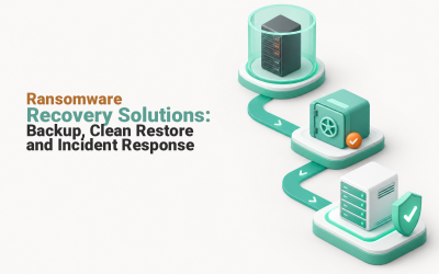 Ransomware Recovery Solutions: Backup, Clean Restore and Incident Response Protected backups and clean systems forming a ransomware recovery path