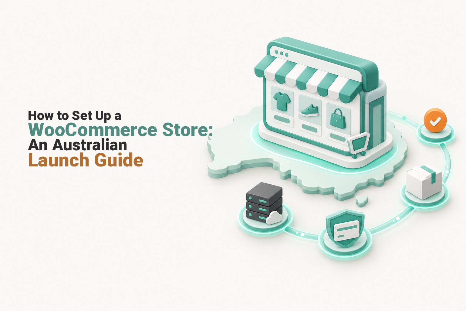 WooCommerce store setup connected to hosting, payments, shipping, security and backups