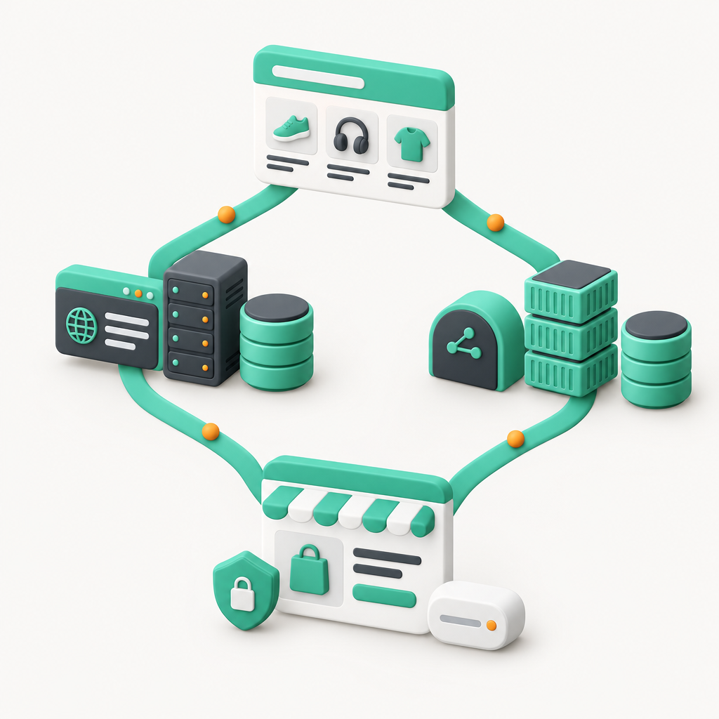 Asp. Net core ecommerce application branching to windows and linux hosting stacks