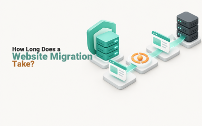 How Long Does a Website Migration Take? Website data moving between two active hosting servers during a planned migration