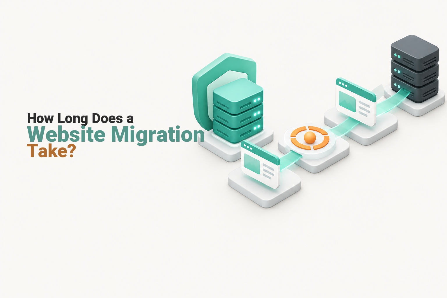Website data moving between two active hosting servers during a planned migration