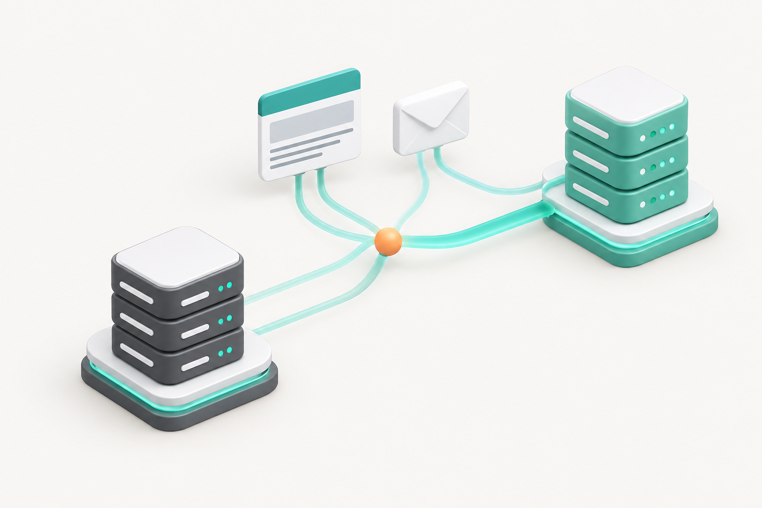 Old and new hosting servers both active while website traffic and email move