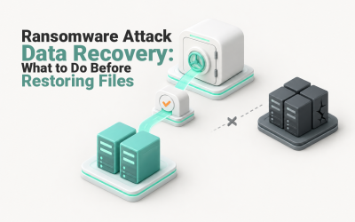 Isolated ransomware recovery environment receiving validated data from protected backups