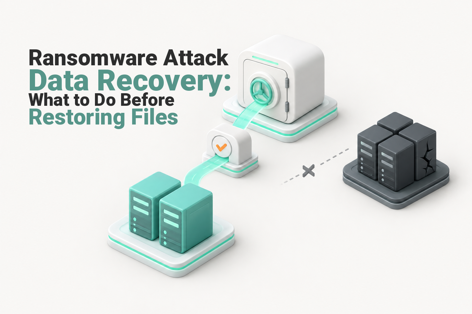 Isolated ransomware recovery environment receiving validated data from protected backups