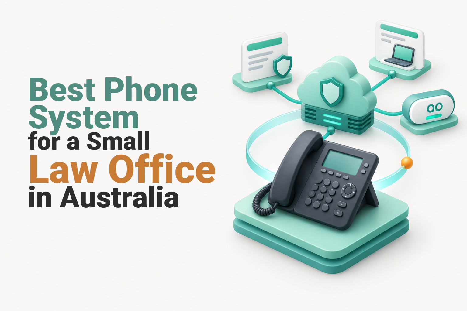 Cloud phone system connecting a small australian law office across desk, computer and mobile devices