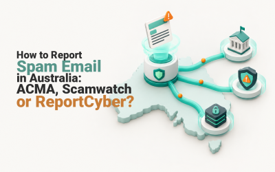 Suspicious email branching to Australian spam, scam and cybercrime reporting channels