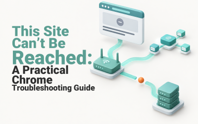 Browser error with connection paths to Wi-Fi, DNS and a web server