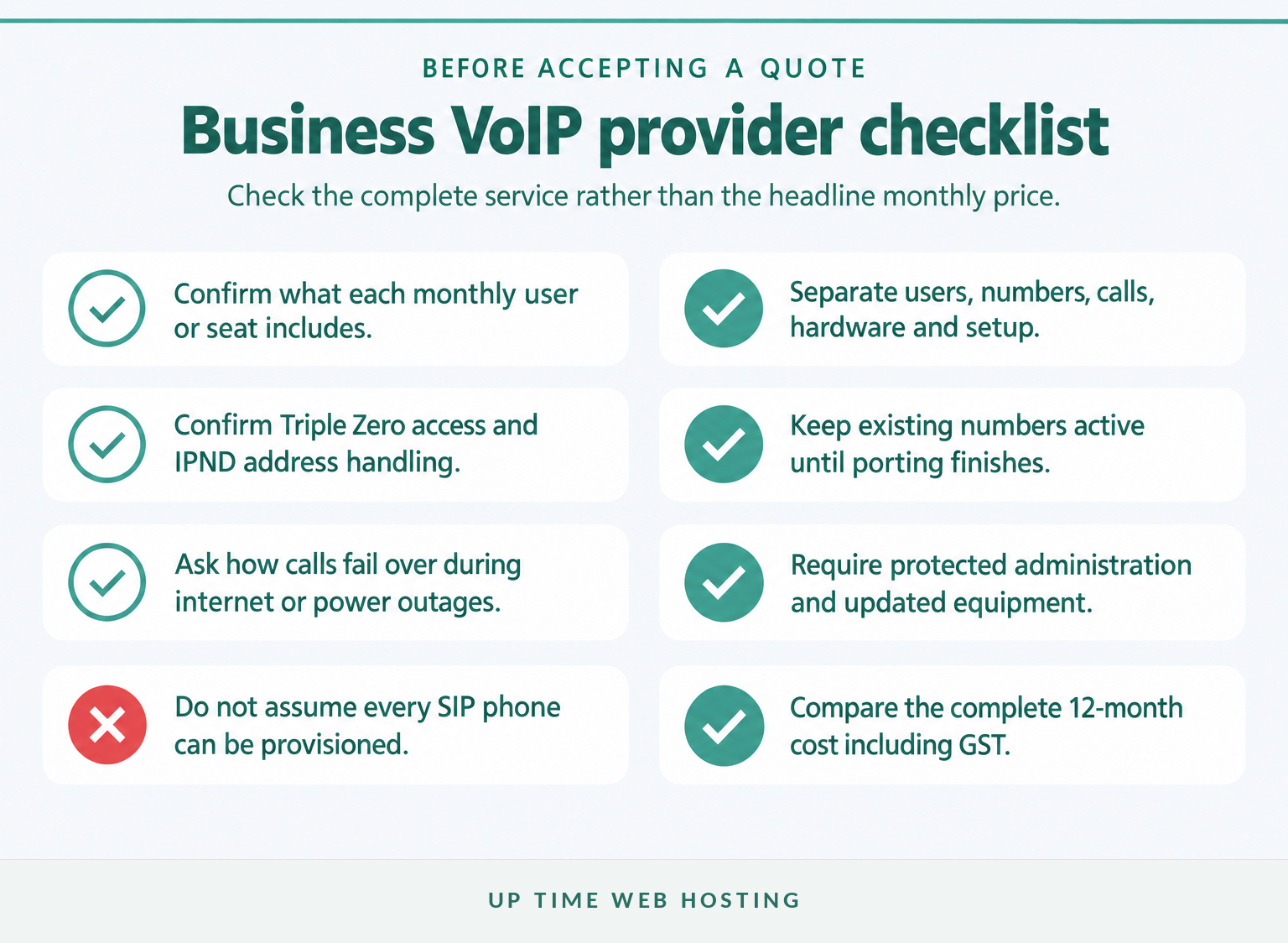 VoIP Phone in Australia: Services, Hardware and Setup 6 Checklist for comparing australian business voip provider quotes